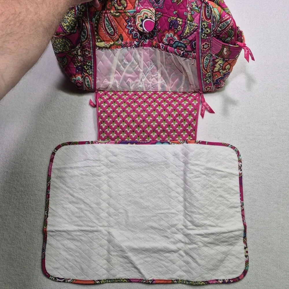 VERA BRADLEY Make A Change Baby Diaper Bag PINK SWIRLS NWT
